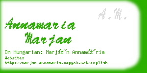 annamaria marjan business card